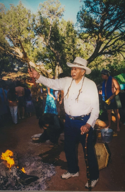 A Native American ceremony man